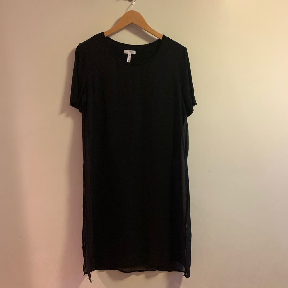 Leith Cropped Long Sheer Top. Medium.